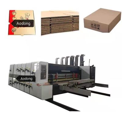 चिकना ऑपरेशन नालीदार बॉक्स उत्पादन लाइन पिज्जा बॉक्स प्रिंटिंग मशीन