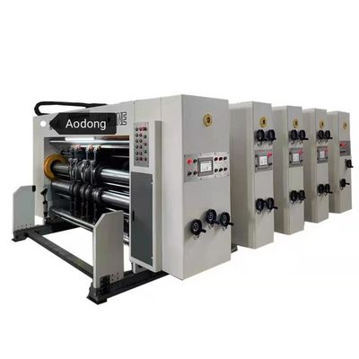 कार्टन बॉक्स के लिए 1-6 रंग फ्लेक्सो प्रिंटिंग स्लॉटिंग कटिंग मशीन